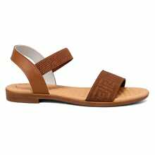 Flat Sandal With Elastic, Orthopedic, Beach, Vintage, Bohemian Style. - SB OFF/ CARAMELOO - View 2