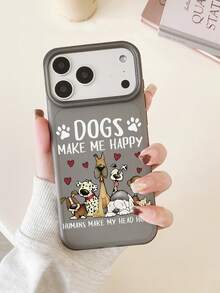 1个狗狗图案磨砂质感TPU手机壳，摄像头周围有大开口，兼容 17、Air、17 Pro、17 Pro Max、16 Pro Max、14/13、12、11 Pro Max、XS Max、X、XR、8、7、Plus，Galaxy A05S、A06、A07、A56、S24 FE、S24 Ultra、S25 Ultra等型号，防震，可作为生日礼物、送给女朋友、男朋友或自用。 - 彩色 - 查看 6