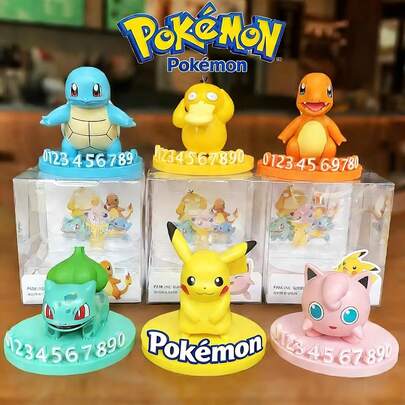 pokemon Officiell Pokémon Pikachu | Birdkeeper instrumentpanelsdekor med 4-siffrigt nummer - söt samlarutgåva, inkluderar numrerad bas, rolig instrumentpanelsdisplay, födelsedagsöverraskning för fans | Nyårspresent till förare, uppgradering av bilens interiör, samlarjubileumsöverraskning