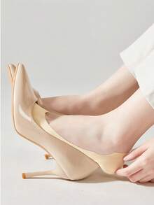 1/5 双装 女士 3D 蝴蝶结船袜，透气减震按摩鞋垫，硅胶防滑丝混纺隐形袜 - 彩色 - 查看 8