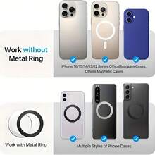 FCV 15W MagSafe 无线车载充电器，便携式 USB-C 电源，免提操作，无需电池即可实现无线充电功能，兼容 Air 17 Pro Max 16 15 14 13 12 和 Galaxy、Android 设备 - 款式2 - 查看 7