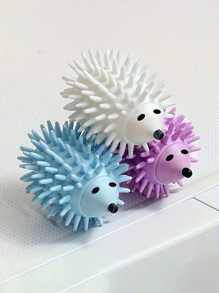 Bóng giặt và sấy quần áo hình nhím tái sử dụng - Trợ thủ giặt giũ bằng nhựa dễ thương, chống nhăn, dùng cho máy giặt và máy sấy, làm mềm và làm sạch quần áo, màu sắc ngẫu nhiên, phụ kiện giặt ủi, thiết kế vui nhộn, chất liệu nhựa, bề mặt có vân. - Nhiều màu - Xem 11