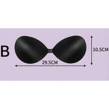 1pc Black Invisible Silicone Bra - Natural Push-Up Bonding - Buckle Design For A Secure Fit - Women's Underwear And Lingerie Accessories - Natural Push-Up Bonding - Push-Up Bras, Invisible Strapless Bras, Breathable And Skin-Friendly Women's Sticky Bras, Reusable Backless Bras For Women's Bras And Bra Accessories - Invisible Push Up For Daily Casual Tops - Valentine's Day - 黑色 - 查看 14