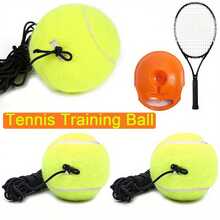 Professional Tennis Training Partner Rebound Practice Ball With 4m Elastic Rope - As the Picture0 - View 3