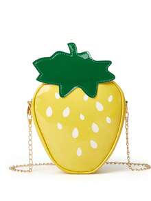 Cute Novelty Fruit Shoulder Bag - Avocado, Orange, Lemon, Watermelon Shaped Shoulder Bag, Pineapple, Strawberry Crossbody Bag, Fruit Shoulder Mini Bag, Wallet, Women (Fresh Style) - Multicolor - View 18