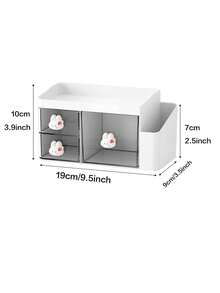 桌面化妆工具文具收纳盒，学生桌面文具子弹笔记收纳盒，抽屉式收纳盒，儿童发饰收纳盒，桌面子弹笔记笔筒，置物架 - 彩色 - 查看 10