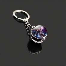 1 件全新 12 星座钥匙扣、星空夜光钥匙扣、时间石玻璃球钥匙扣、吊坠钥匙扣汽车配件包饰背包学校万圣节配件教师节圣诞节礼物创意包饰挂绳带身份证夹汽车配件包饰 - 彩色 - 查看 6