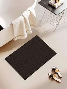 1 Piece Of Dark Gray Geometric Pattern Door Mat, Minimalist Modern Style Design, Rubber Anti-Slip Mats, Bath Rug, Absorbent And Stain Resistant,Room Decor, Kitchen Rug,Suitable For Bath Mat, Kitchen Rug, And Door Mats. - Dark Grey - View 5