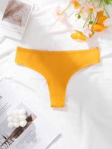 7 chiếc/gói quần lót dây cotton không đường may dành cho nữ, gợi cảm, thoáng khí, cạp thấp, phù hợp cho thể thao và tập luyện. - Nhiều màu - Xem 10