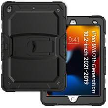Heavy Duty Shockproof Case Compatible With IPad (A16) 11th/Air11/Air13 M3 (2025) 9th/ 8th/ 7th Generation (2021/2020/2019), Rugged Protective Hard Case With Built-In Stand For IPad 10.2 Inch 2021/2020/2019 - Black - View 26