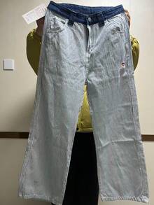 Women Pants - Blue Stripes - View 10