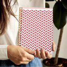 1pc Shemag A5 Rectangle Pattern Office Spiral Notebook Red/White - A - View 3