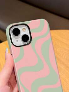 Wave Ripples 1件装亮面艺术水波纹图案二合一保护硬壳手机壳，兼容三星/ 11/12/13/14/15/16/17 Pro Max - 彩色 - 查看 4