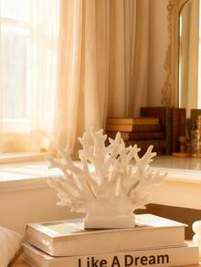 1 pièce Décoration de corail en résine blanche minimaliste de style nordique - Ornement de bureau de style océanique, convient pour la décoration de la chambre, du salon, de la bibliothèque | Décoration d'intérieur à la mode pour créer une ambiance chaleureuse - Multicolore - Voir 7
