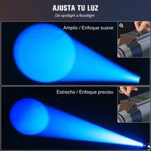 Mini focos de escenario RGB COB de 120 W, enfoque manual, control de zoom, luces de discoteca activadas por sonido DMX512 para DJ, espectáculos, escenarios, eventos, bodas, conciertos y bailes. - Tipo de Enchufe A USA (110-127V) - Ver 5