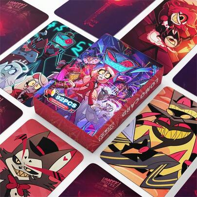 60pcs Cards + 32pcs Stickers Boxed High Definition LOMO Cards, Anime Goods, Collectibles, Small Gifts, Suitable For Halloween, Christmas Gifts