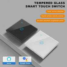 1PC/2PCS Zigbee Smart Wall Power Switch 40A 8000W Water Heater Touch Switch, Tempered Glass Panel, App Remote Control, Voice Control, Timer Countdown, Group Sharing, Backlight Indicator For Bathroom Kitchen Smart Home, ZigBee Gateway Required - Multicolor - View 3