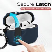 Vena For AirPods 4 Case Cover Dual Layer, With Auto Open Lock Compatible With AirPods Gen 4 4th Generation, Supports Wireless Charging, Blue - 藍色 - 查看 3