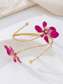 1 chiếc vòng tay hoa văn hình dáng bất đối xứng, vòng tay cá nhân hóa thời trang dành cho nữ, thích hợp cho tiệc tùng, đám cưới, ngày lễ, quà tặng. - Màu đỏ hồng + hồng - Xem 5