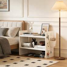 Metal Office Desk With Storage Shelves - Compact Multi-Tier Shelving Ideal For Office Supplies, Books, And Decorative Items - Rectangular Design With Minimalist Aesthetic - 洞洞板置物架雙層 白色 - 查看 7