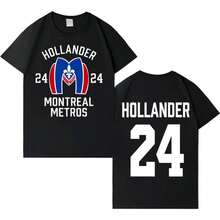 Heated Rivalry Shane Hollander 24 Montreal Metros Tre-Ndy Tee Shirt Men's Womens Gothic Oversized Cot - Đen 3 - Xem 1