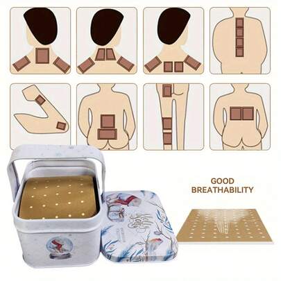 20/30/50 Stück Aufbewahrungsbox & selbsterwärmende Windchasing Aufkleber, geeignet für Schultern, Rücken, Knie, Taille und Gelenke, Weihnachtsgeschenke - Vielseitig einsetzbare selbstklebende Pads für Schulter, Rücken, Knie, Taille, Gelenkbeschwerden - Natürliches Material ohne Strom, Körperaufkleber, Aufbewahrungsboxen können in Badezimmern, Küchen, Wohnzimmern, Büros und beim Sport verwendet werden