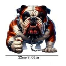 1/2/3张装耐用持久热转印贴纸，图案为凶猛的斗牛犬尖刺项圈和链条，适用于DIY T恤、卫衣、牛仔裤、连帽衫、背包、夹克、手提包、枕头等。 - L - 查看 4