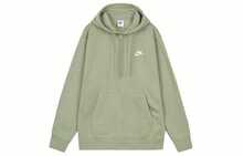 Nike Sportswear Club Fleece 男士刺绣Logo纯色连帽衫外套，绿色 - 綠色 - 查看 14
