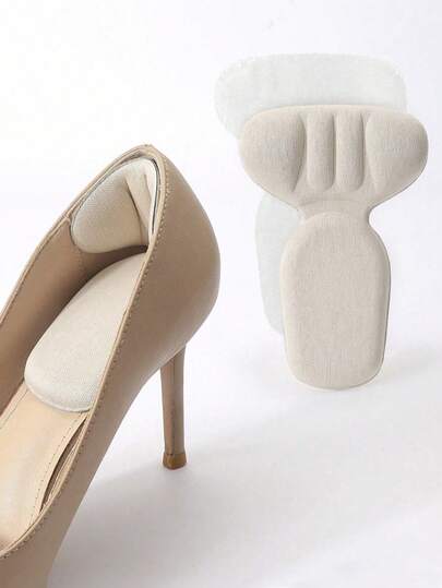 1 paire de talonnettes pour chaussures, unisexe, convient pour les chaussures trop grandes, améliore l'ajustement et le confort, empêche le glissement du talon et les ampoules, couleur unie simple, mignon