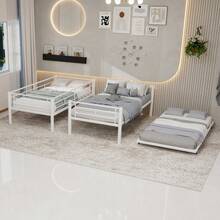 Kids Bed Frames, Headboards & Footboards - White + Iron + Bedroom - View 4