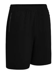 Two-Pack Of Men's Elastic Athletic Shorts With An Elastic Waistband And Zippered Pockets. Suitable For Sports, Fitness, Hiking, Outdoor Activities, Basketball, Soccer, Golf, Etc. A Great Gift For Men, Especially For Valentine's Day. - 黑色+深灰 - 查看 6