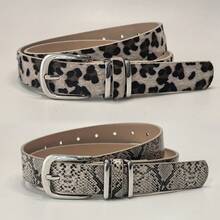 2条豹纹腰带，适合搭配牛仔裤、休闲裤，春夏秋季皆宜。 - 彩色 - 查看 10