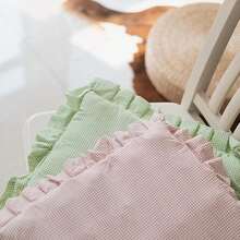 Vctops Lace Patchwork Chair Pad Cushion With Ties, Elegant Ruffle Edge Decorative Cushions Farmhouse Floral Pattern Square Seat Cushion For Kitchen Dining Room Office (Type A,16\X16\) - Typea - 查看 6