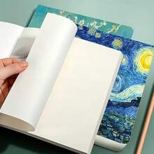 1 Piece Van Gogh Sketch Book, 200 Pages Blank Paper, Drawing Notebook, Handwriting Diary, Art Painting, Sketch Paper, Portable Artist Paper, Drawing Art Supplies - Watercolor Sketchbook - View 3