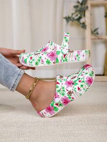 Adjustable Loose Flat Sandals, Suitable For Garden, Casual, Travel, Beach, Closed Toe - Multicolor - View 5