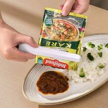 Magnetic Squeeze Sauce Dispenser, Kitchen Tomato Sauce, Ketchup, Pet Cat Treats Squeezer, No Mess Hands - White - View 2