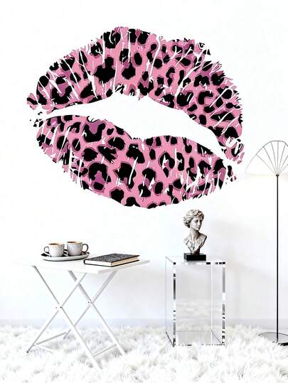 1PC- Wallpaper -[Sexy Lips]Decorations Home Self-Adhesive Wallpaper Removable Wall Stickers For Wall Decor Living Room, Living Room Decor, Window Stickers – Cute & Creative Wall Decor For Fridge Toilet Wall Art Room Decor Bedroom Decor