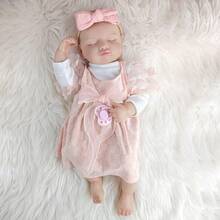 1pc Cute Simulation Doll 46cm Full Vinyl Washable Reborn Dolls Dress-Up Game Toy Companion Toy Christmas Gift - Baby Pink - View 3