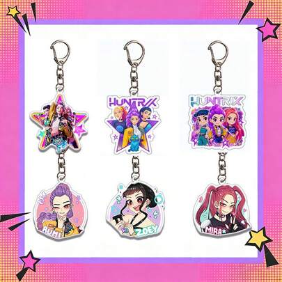 1pc Acrylic Keychain & Bag Charm, Witch Hunting Party KPOP Merchandise (Random Style), Suitable As Birthday, New Year, Seasonal Festival Party Favors, Holiday Gifts For Friends