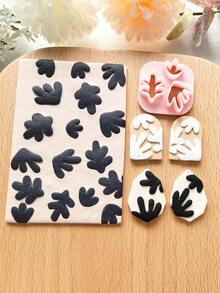 Mini Textur Ton Ausstecher für Schmuckherstellung, Leoparden Muster Ohrringe Ton Ausstecher, Kuh und abstraktes Korallen Polymer Ton Ausstecher für Charm Herstellung, Schmuck Ton Werkzeug - Tonschneider - Übersicht 9