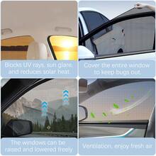 2 Pack Car Window Shades - Highly Elastic Universal Car Side Window Cover, Breathable Mesh Camping Car Sun Shade For Reduce UV Rays, Car Screen Mosquito Net Privacy Protection (Front) - Front/2 Pcs - View 4