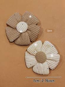 2pcs Korean Style Floral Hair Clips, Sweet Fashion Hair Accessories Suitable For Daily Use - Multicolor - View 7