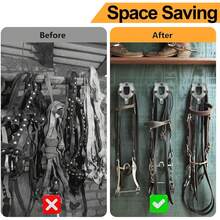 6 Stück Trensenhalter Pferde-Zaumzeug Halter Horse Zubehör, Sattelhalter Pferd, Trensenhalter Pferd Metall, Halterung Zaumzeug, Haken Pferd Tack , Pferdehalfter Aufhänger für Steckenpferde,Silber - 6 - Übersicht 7