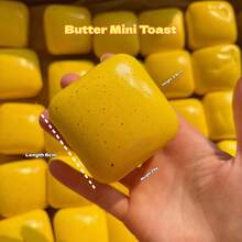 New Super Soft Mini Toast Squishies, Finger Pressing Slow Rebound Realistic Food Toy, Stress Relief Fidget Toy, Recommended Gift For Holiday, Birthday, Valentine's Day, Perfect Gift For Her - Multicolor - View 8