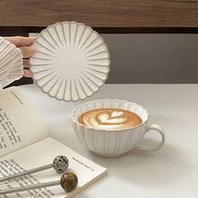 Ceramic Japanese Coffee Cup And Saucer Set, Suitable Breakfast, Tea Party, Afternoon Tea, Garden, Restaurant, Etc., Can Be Used Multiple Purposes In Summer And Winter - White - View 11