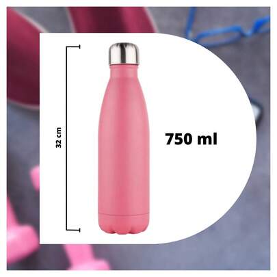 OISE ART STORE Borraccia Sportiva 750 Ml Acciaio Inox Doppia Parete Per Sport Scuola Campeggio -