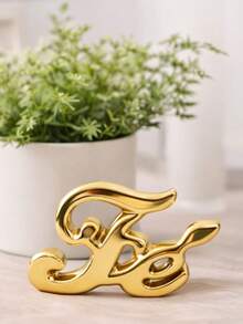 Enfeite Decorativo em Porcelana Palavra para decoração de Interiores - fé - Visão 5