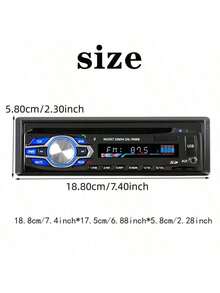 1 Din 12V Car DVD CD Player Car MP3 Stereo Car Hands-Free Autoradio BT Audio Radio 5014 Car Styling Wireless Remote Control - A - View 2