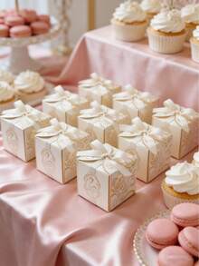 10 piezas/Paquete Caja de regalo para fiesta, Caja de regalo de boda, Caja de regalo de alta gama para dulces, galletas, adecuada para varios festivales - Multicolor - Ver 4