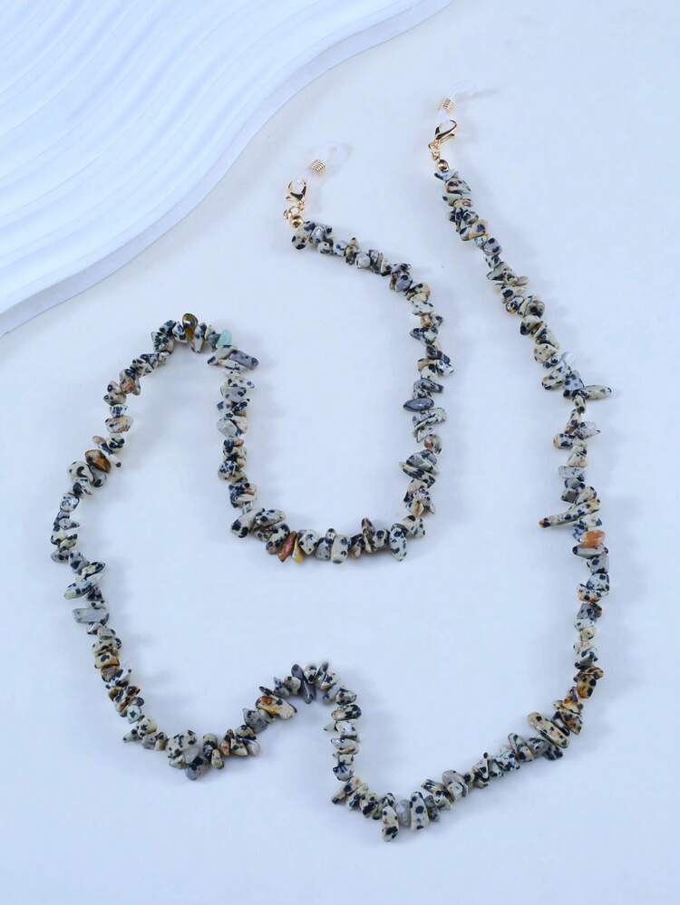 1pc Asymmetrical Natural Stone Anti-Slip Eyeglass Chain (Adjustable) Glasses Accessories For Women - Multicolor - View 31